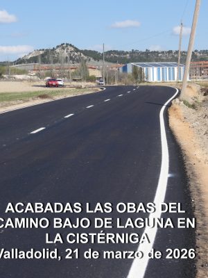 Obras camino bajo de Laguna