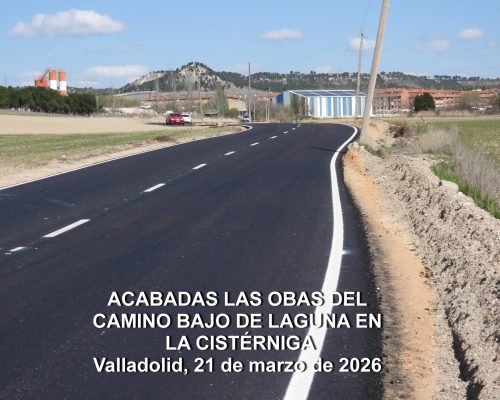 Obras camino bajo de Laguna